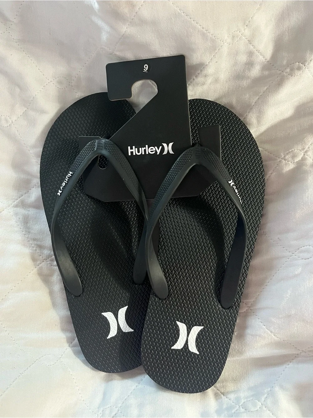 Hurley Black Textured Icon Sandals